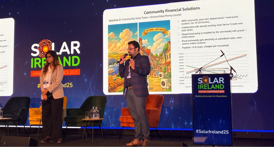 Two UCD students at the Solar Ireland Hackathon